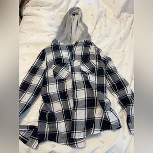 Black and white plaid flannel
